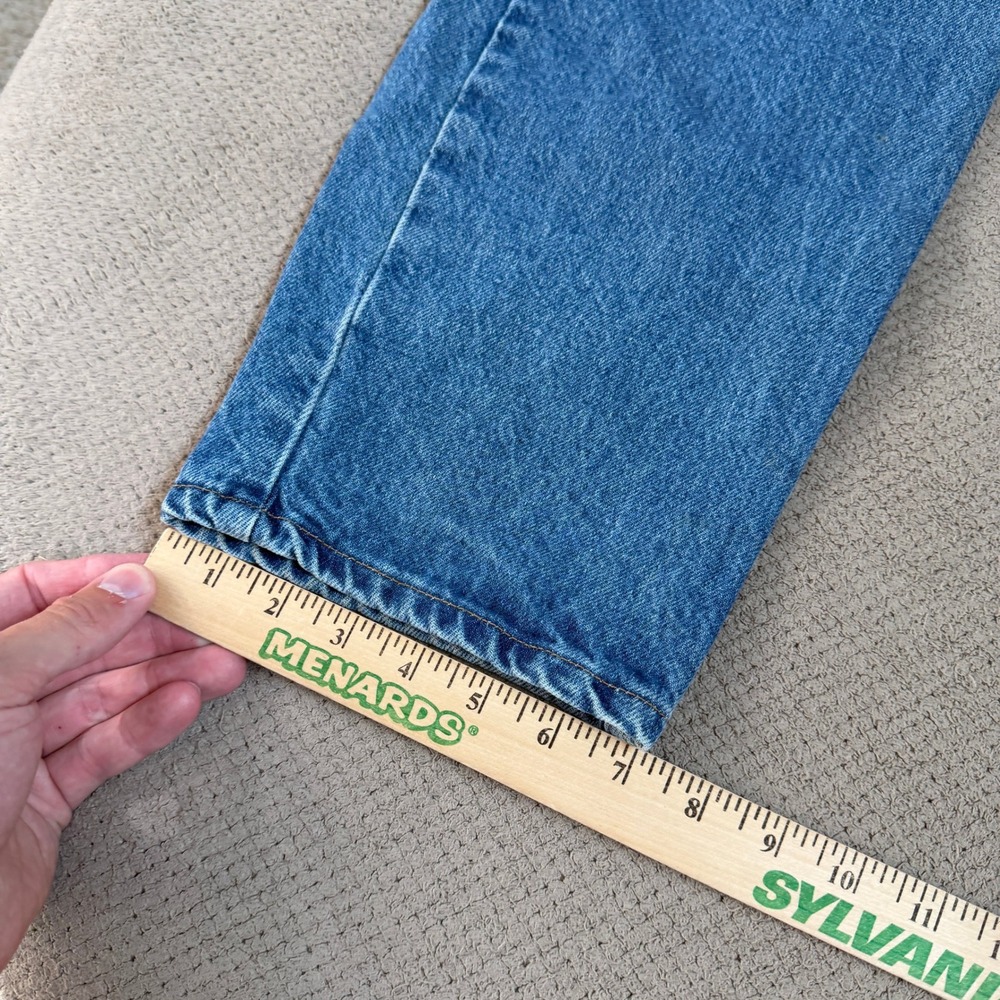 Vintage 2000s Carhartt B17-DST Relaxed Fit Tapered Leg Blue Denim Jeans 34x28 - Picture 5 of 7